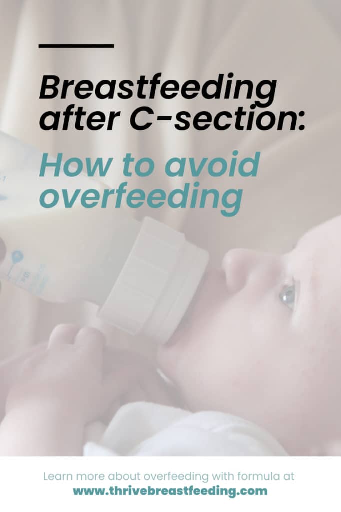 Learn how to avoid overfeeding baby with formula after c-section